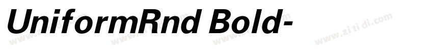 UniformRnd Bold字体转换